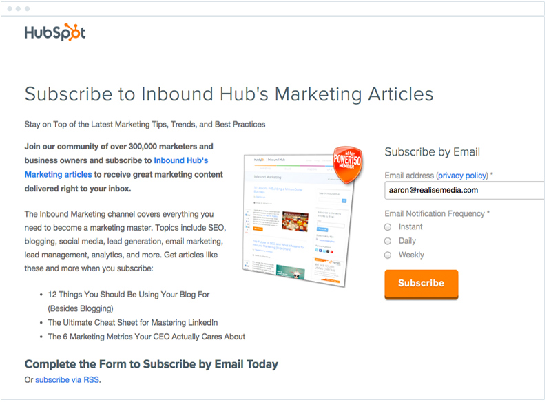 subscribe-landing-page-blog-growth-hacks